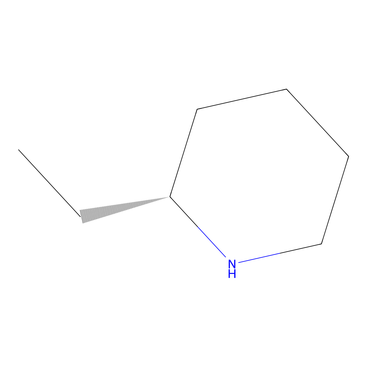 (R)-2-Ethylpiperidine molecular structure, CAS 22160-08-3