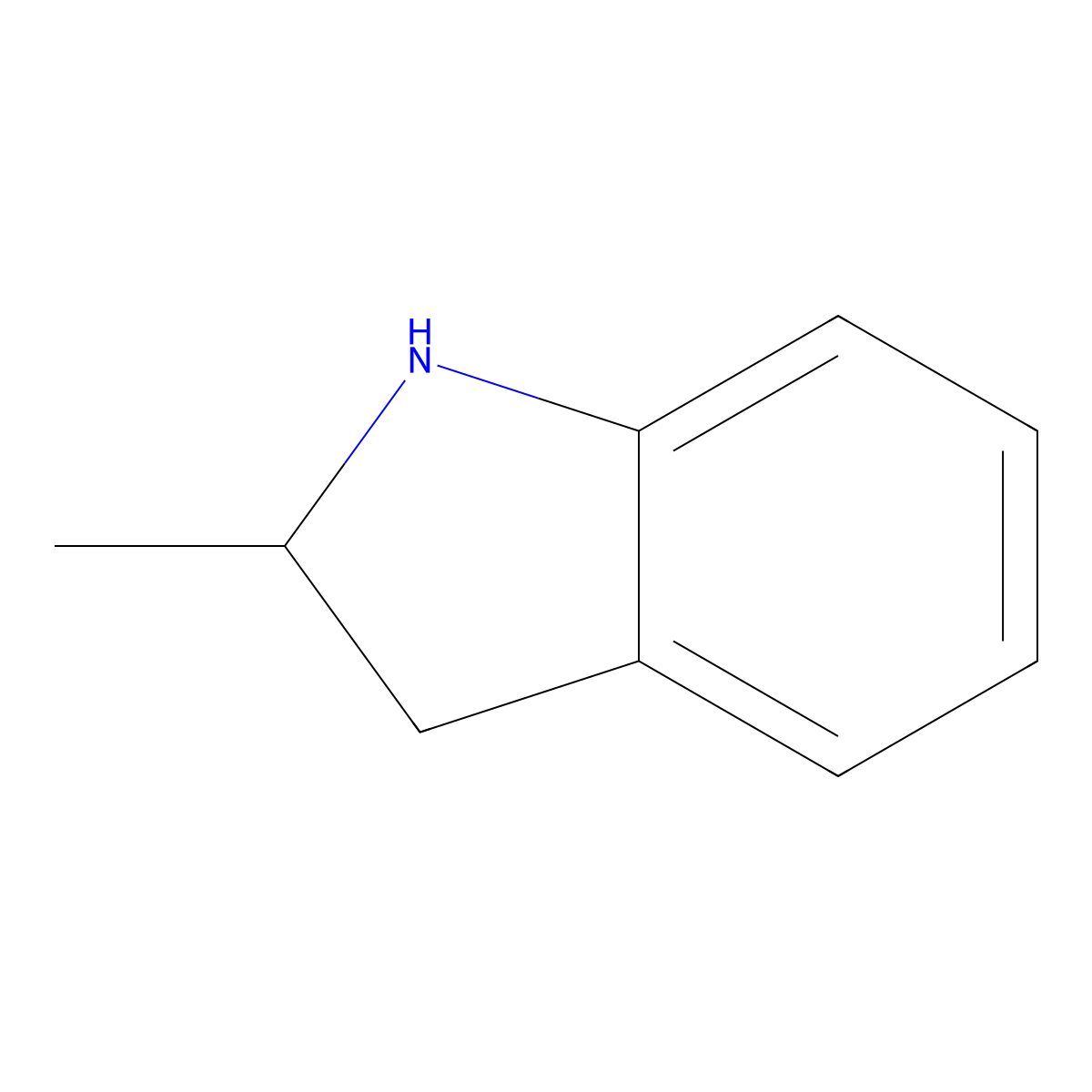 (2S)-2-methyl-2,3-dihydro-1H-indole molecular structure, CAS 22160-09-4