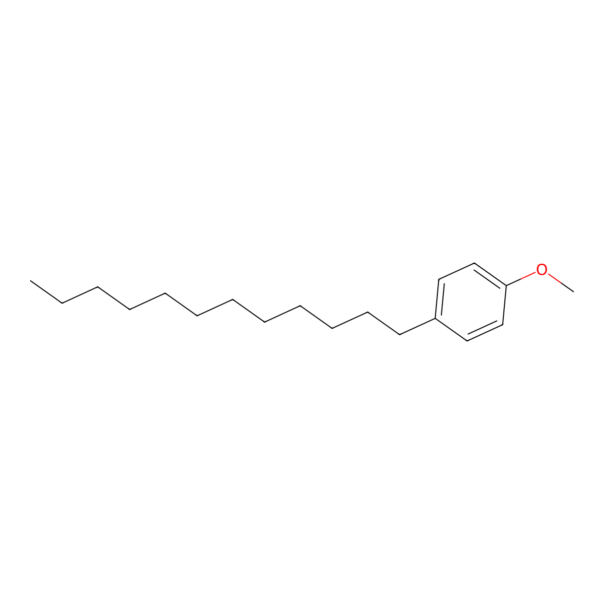 1-Dodecyl-4-methoxybenzene molecular structure, CAS 22161-92-8