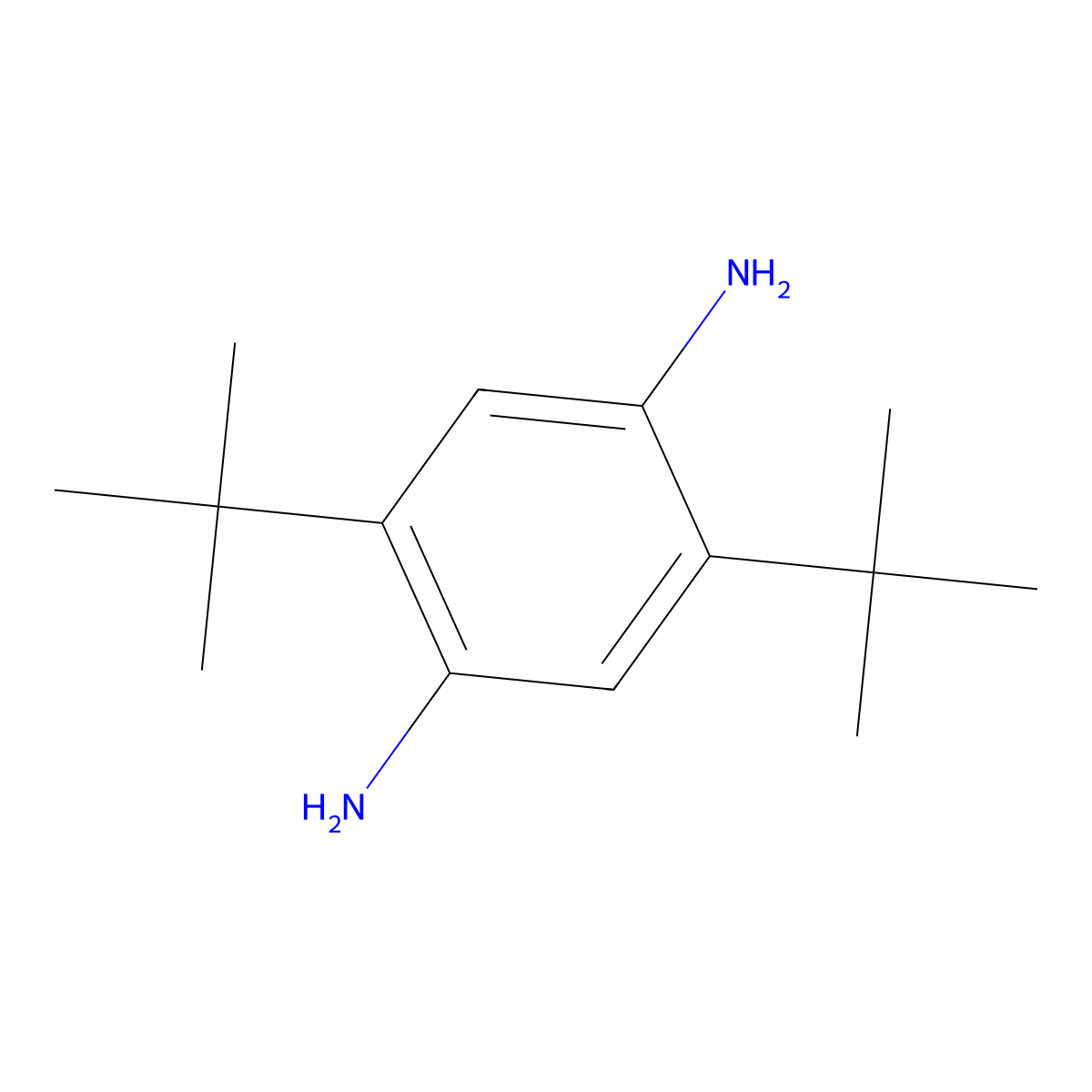 2,5-Di-tert-butylbenzene-1,4-diamine molecular structure, CAS 22162-01-2