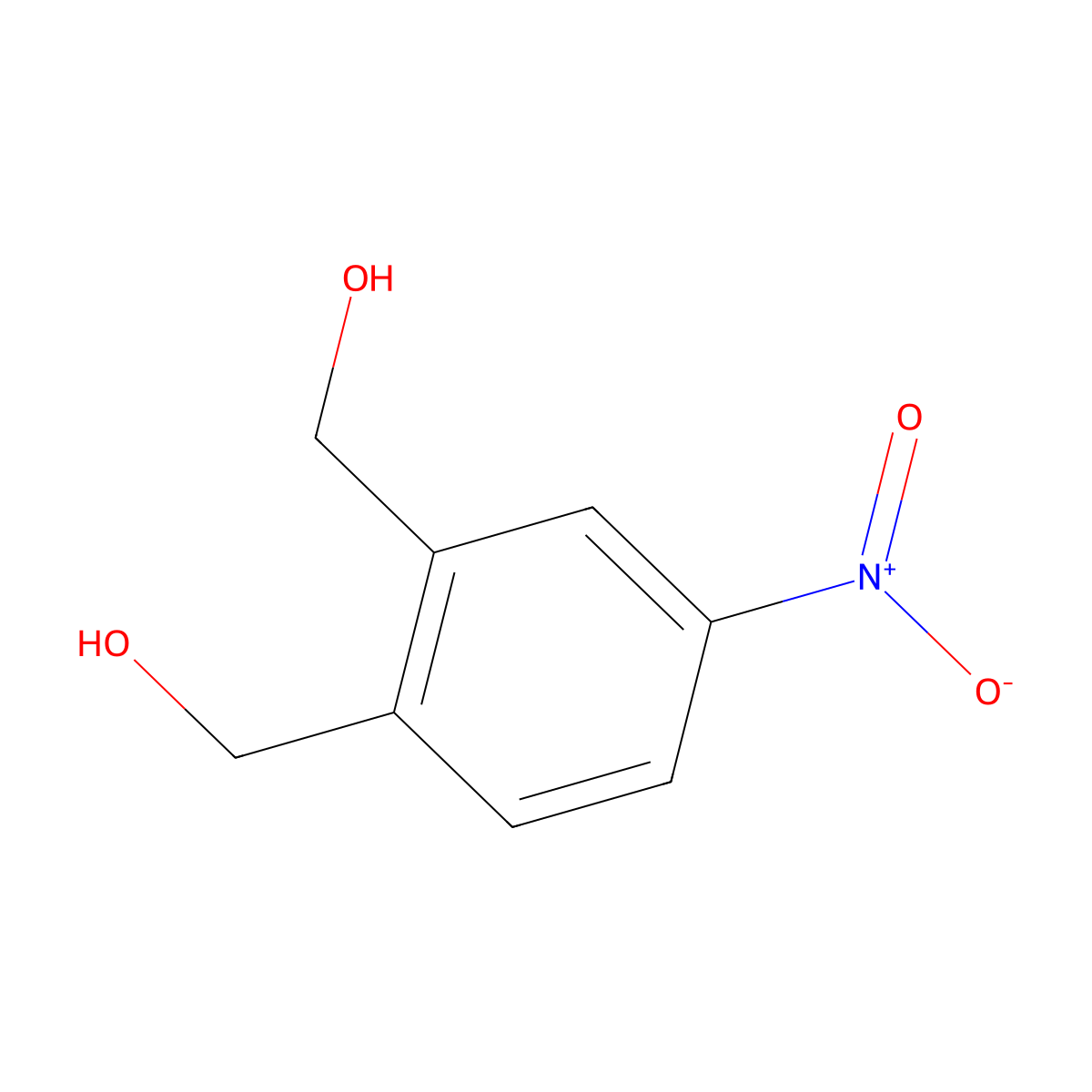 (4-Nitro-1,2-phenylene)dimethanol molecular structure, CAS 22162-19-2