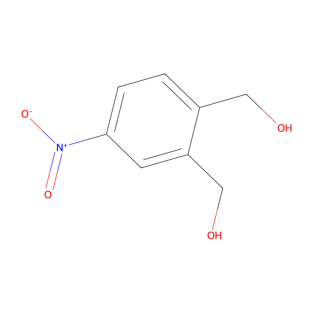 (4-Nitro-1,2-phenylene)dimethanol molecular structure, CAS 22162-19-2