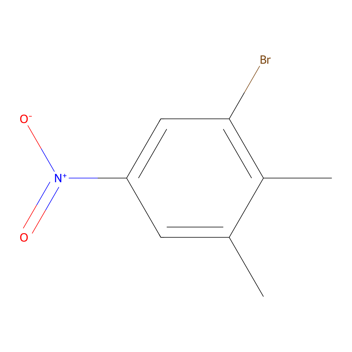 1-Bromo-2,3-dimethyl-5-nitrobenzene molecular structure, CAS 22162-22-7