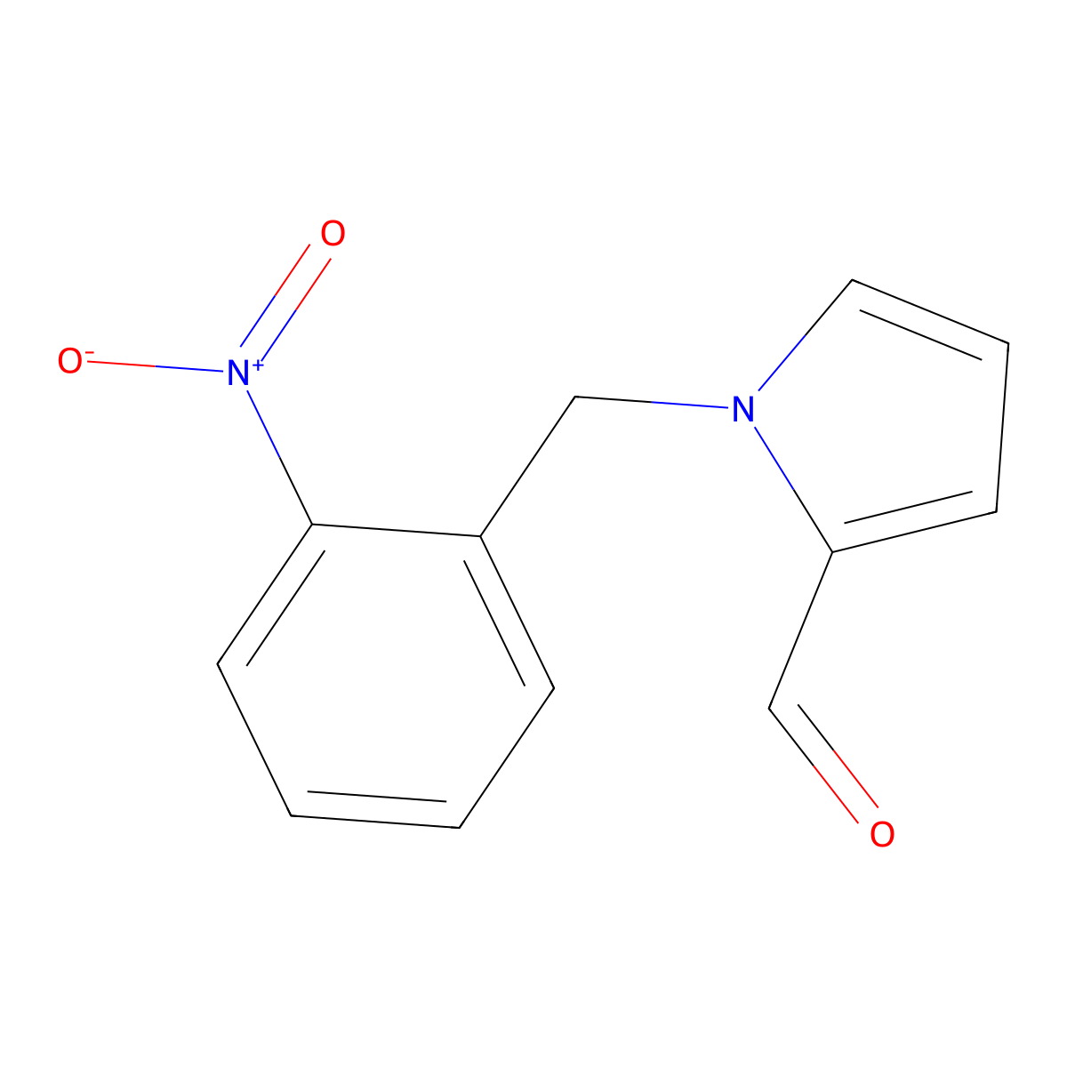 1-(2-nitrobenzyl)-1H-pyrrole-2-carbaldehyde molecular structure, CAS 22162-51-2