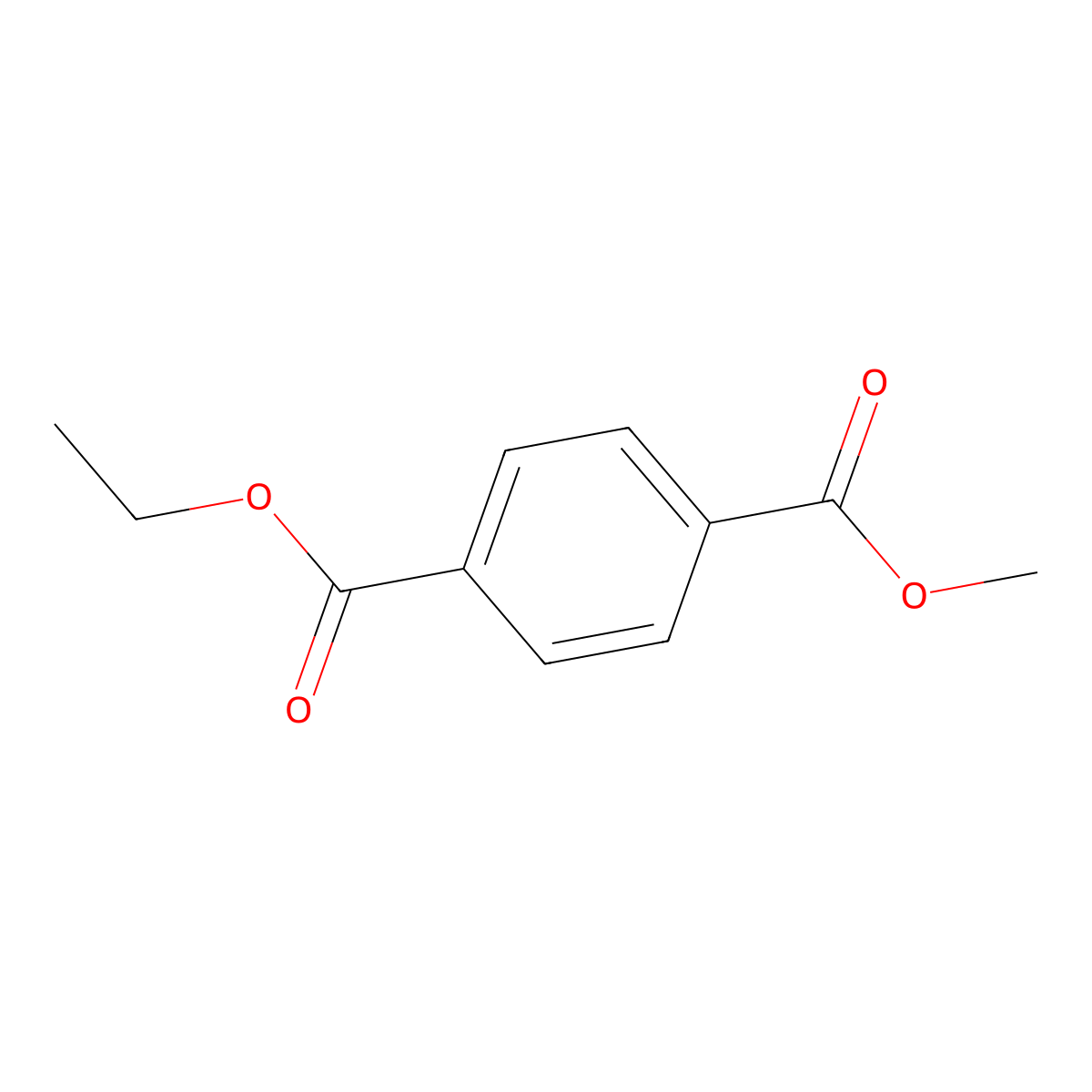 Ethyl methyl terephthalate molecular structure, CAS 22163-52-6