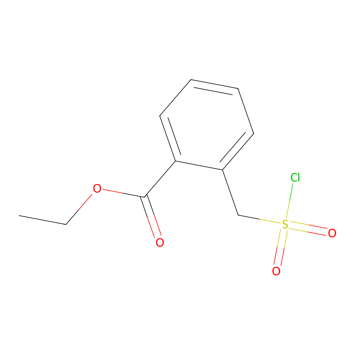 Ethyl 2-[(chlorosulfonyl)methyl]benzoate molecular structure, CAS 221631-54-5