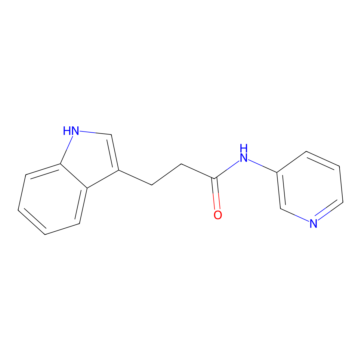 3-(1H-indol-3-yl)-N-(pyridin-3-yl)propanamide molecular structure, CAS 221637-00-9