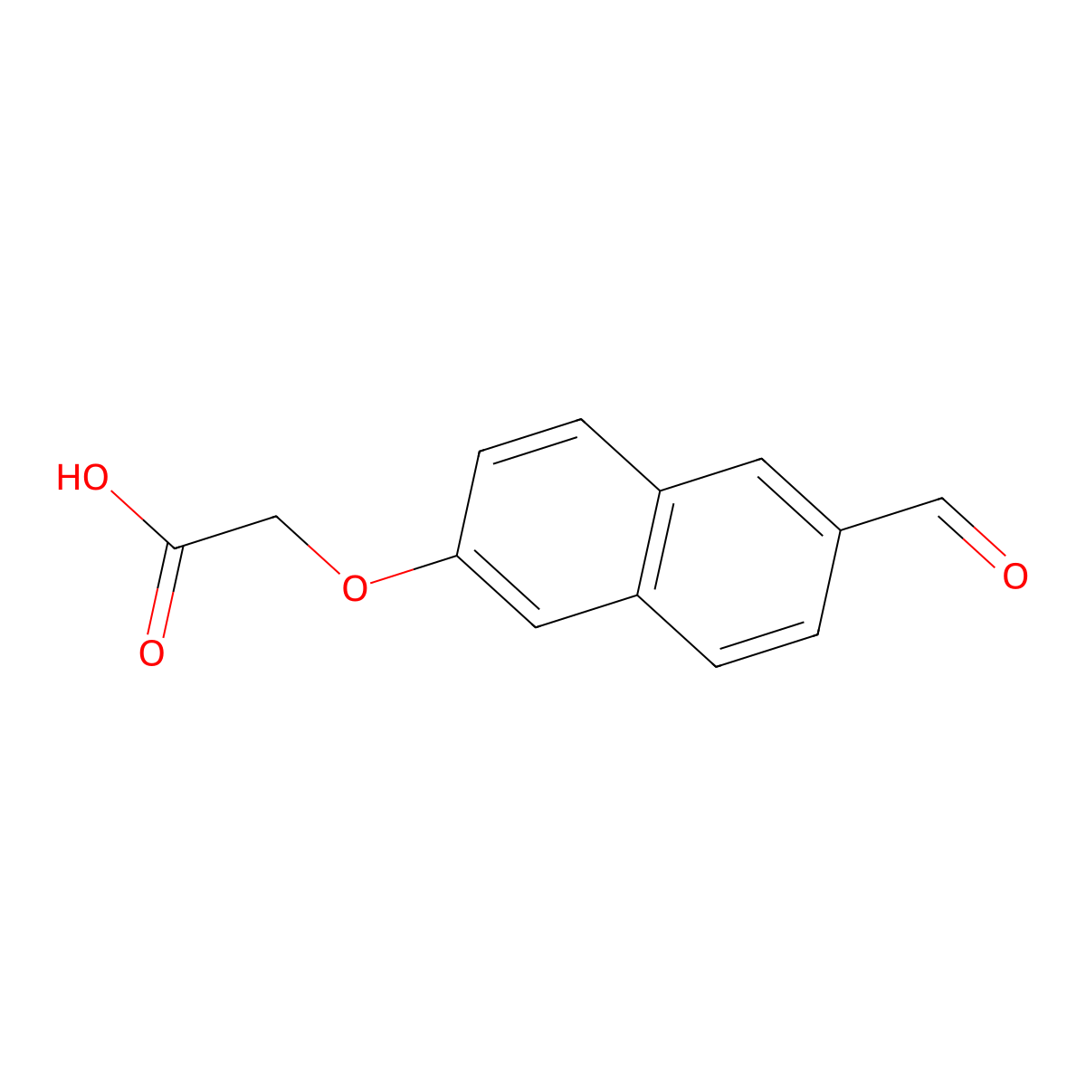 2-(6-Formylnaphthalen-2-yl)oxyacetic acid molecular structure, CAS 2216398-43-3