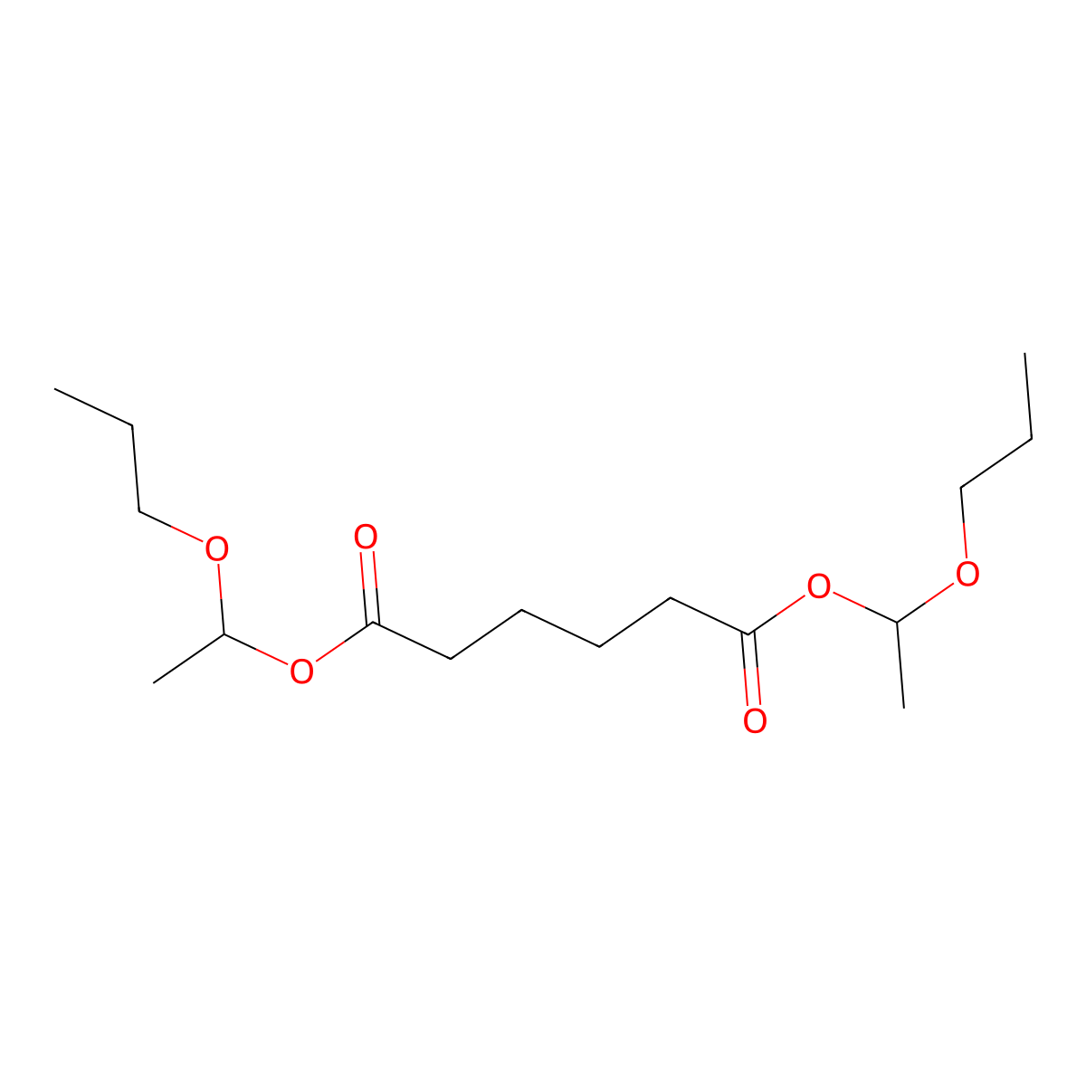1,6-Bis(1-propoxyethyl) hexanedioate molecular structure, CAS 221641-00-5