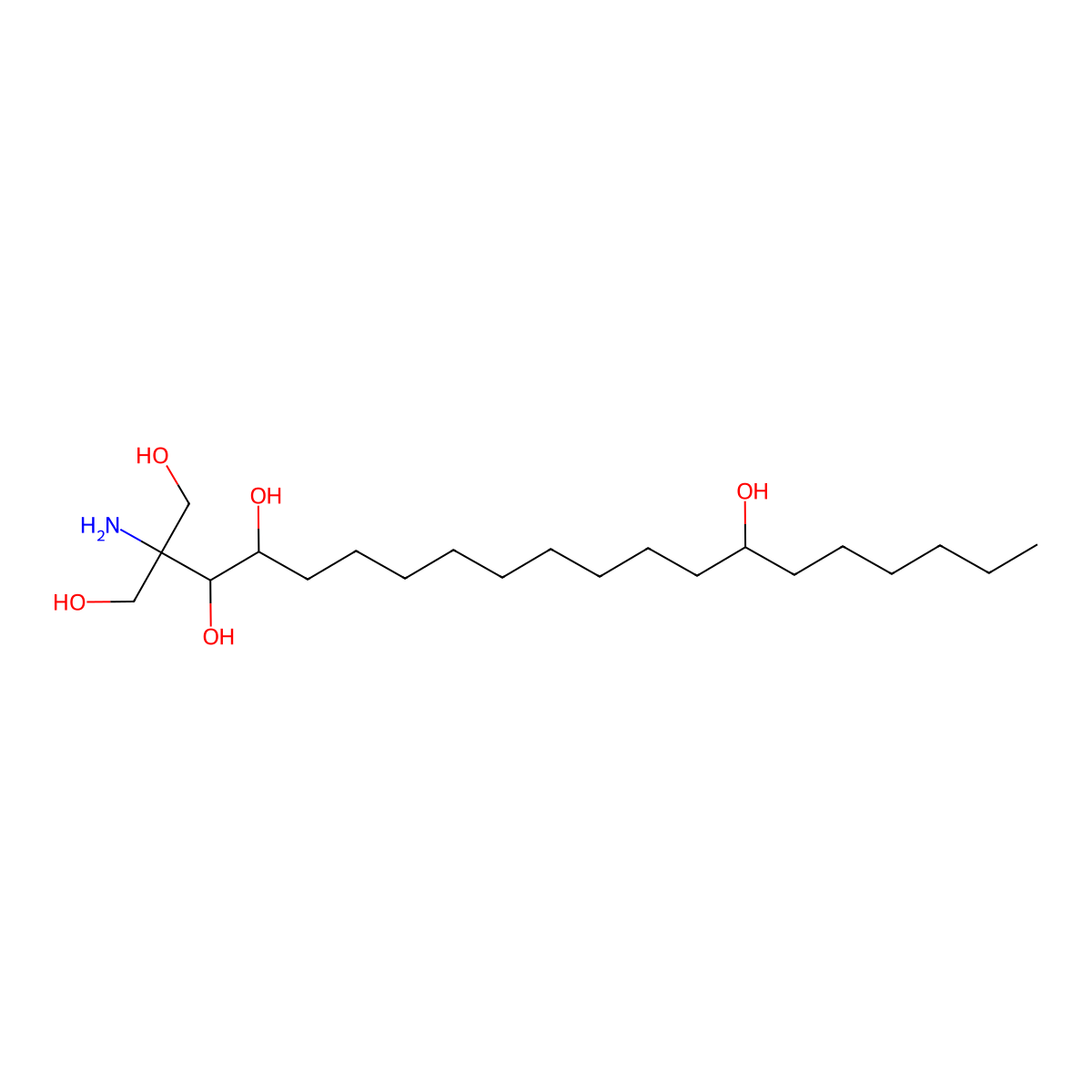 (3R,4R)-2-amino-2-(hydroxymethyl)icosane-1,3,4,14-tetrol molecular structure, CAS 221650-34-6