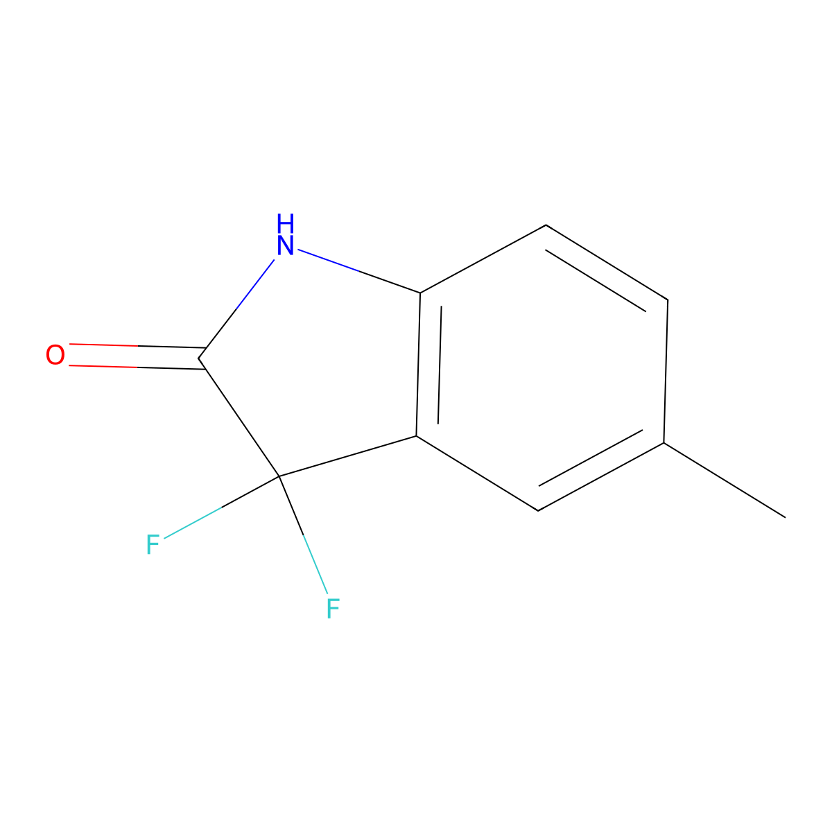 3,3-Difluoro-5-methylindolin-2-one molecular structure, CAS 221665-90-3