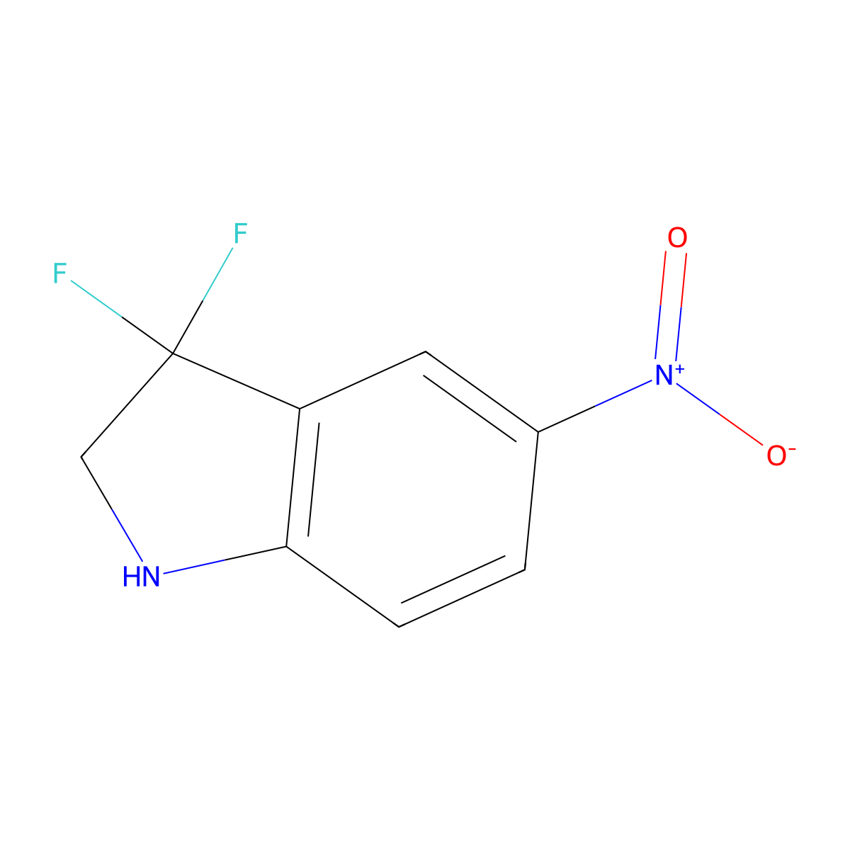 3,3-Difluoro-5-nitro-indoline molecular structure, CAS 221665-98-1