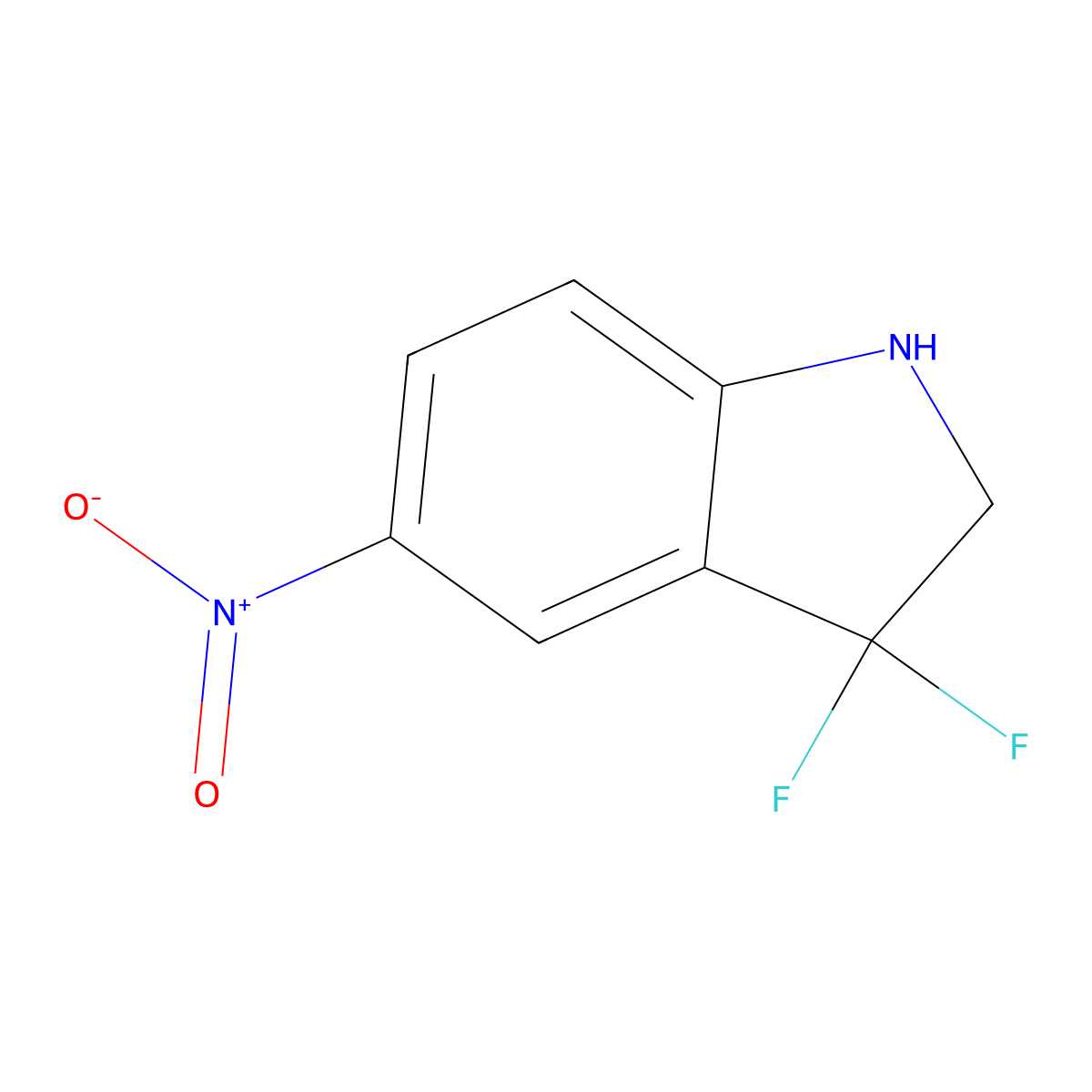 3,3-Difluoro-5-nitro-indoline molecular structure, CAS 221665-98-1