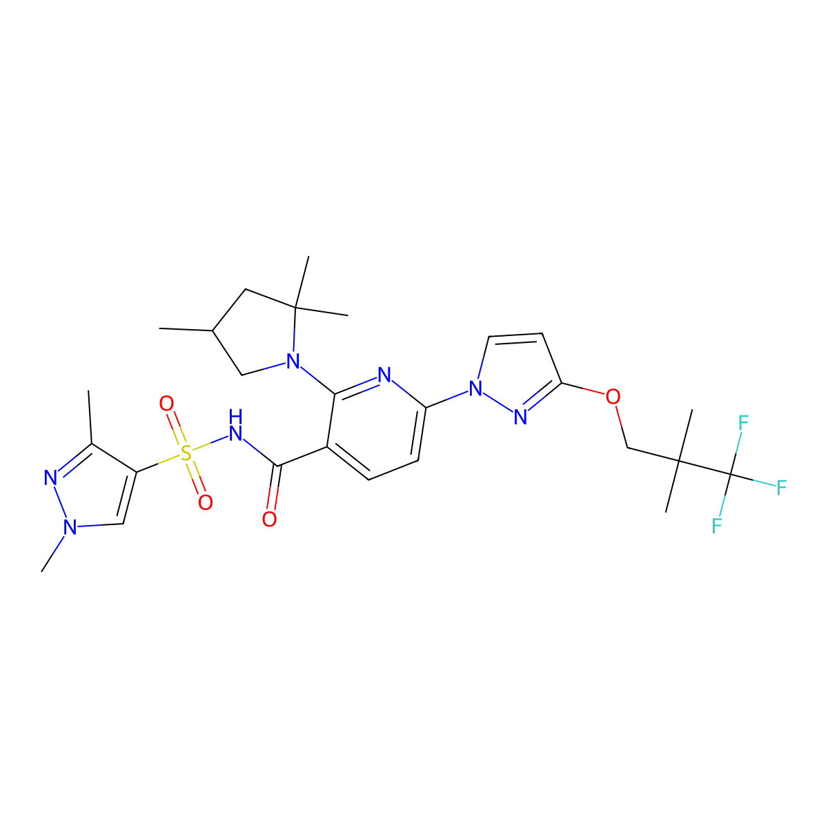Elexacaftor molecular structure, CAS 2216712-66-0