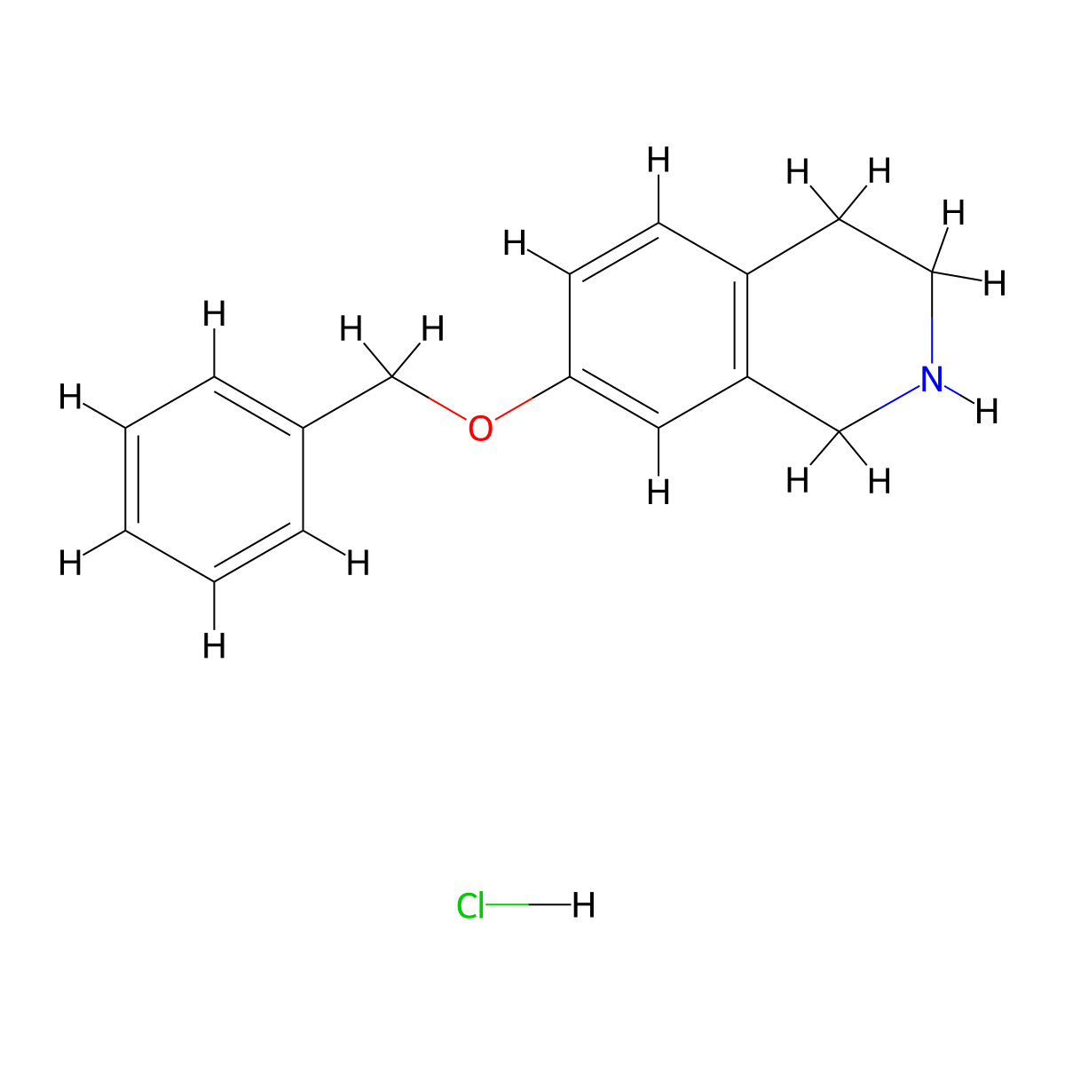 7-(Benzyloxy)-1,2,3,4-tetrahydroisoquinoline hydrochloride molecular structure, CAS 2216751-17-4