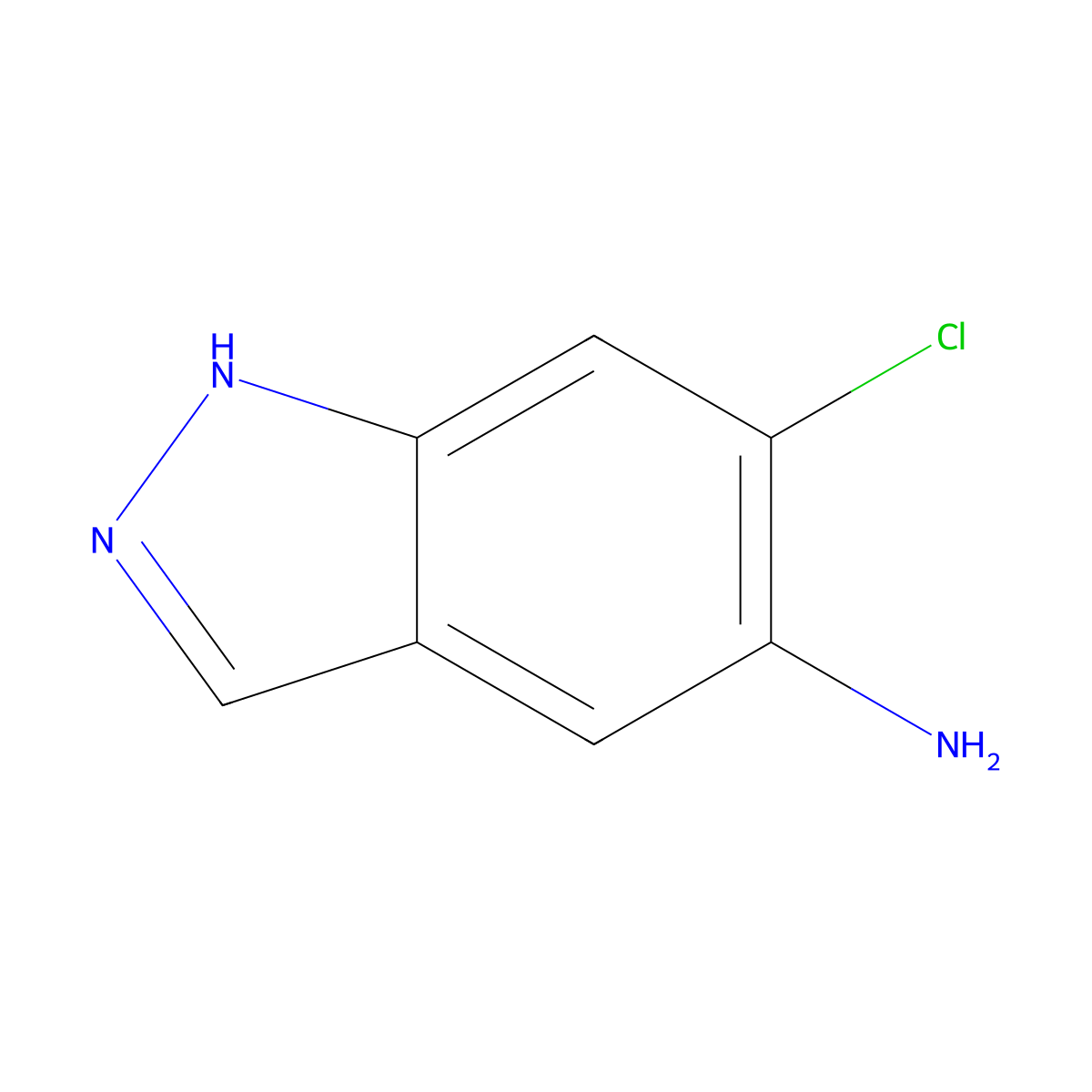 6-Chloro-1H-indazol-5-amine molecular structure, CAS 221681-75-0
