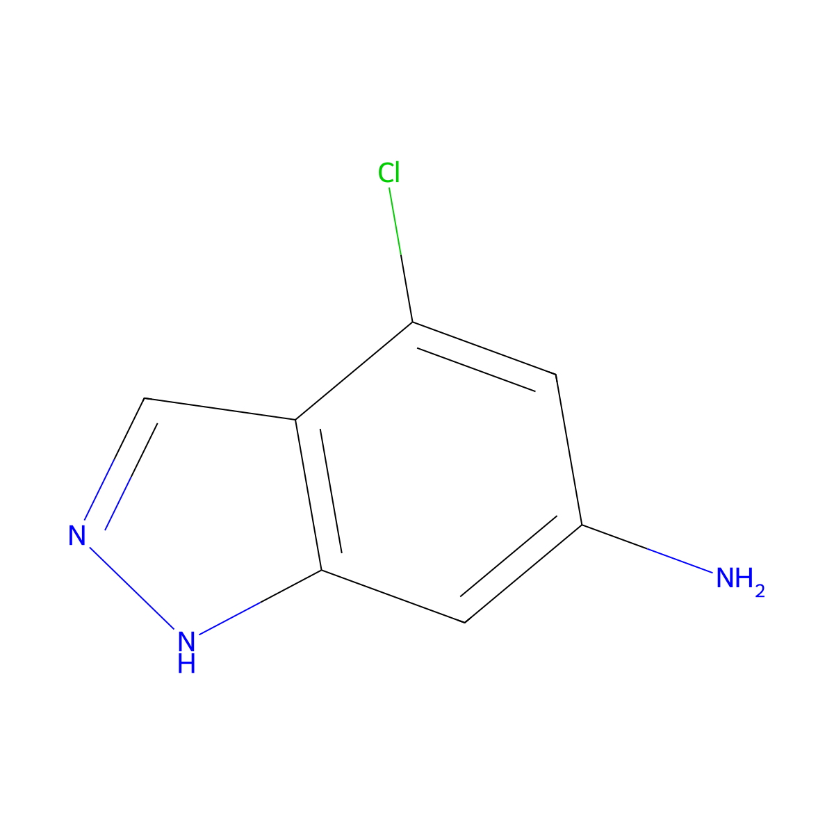 4-Chloro-1H-indazol-6-amine molecular structure, CAS 221681-84-1