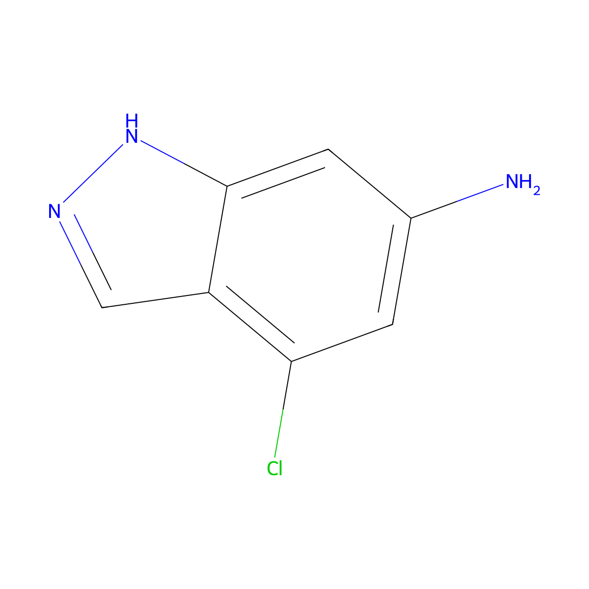 4-Chloro-1H-indazol-6-amine molecular structure, CAS 221681-84-1