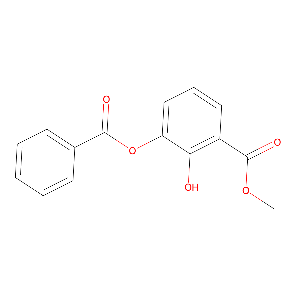Methyl 3-(benzoyloxy)-2-hydroxybenzoate molecular structure, CAS 221684-52-2