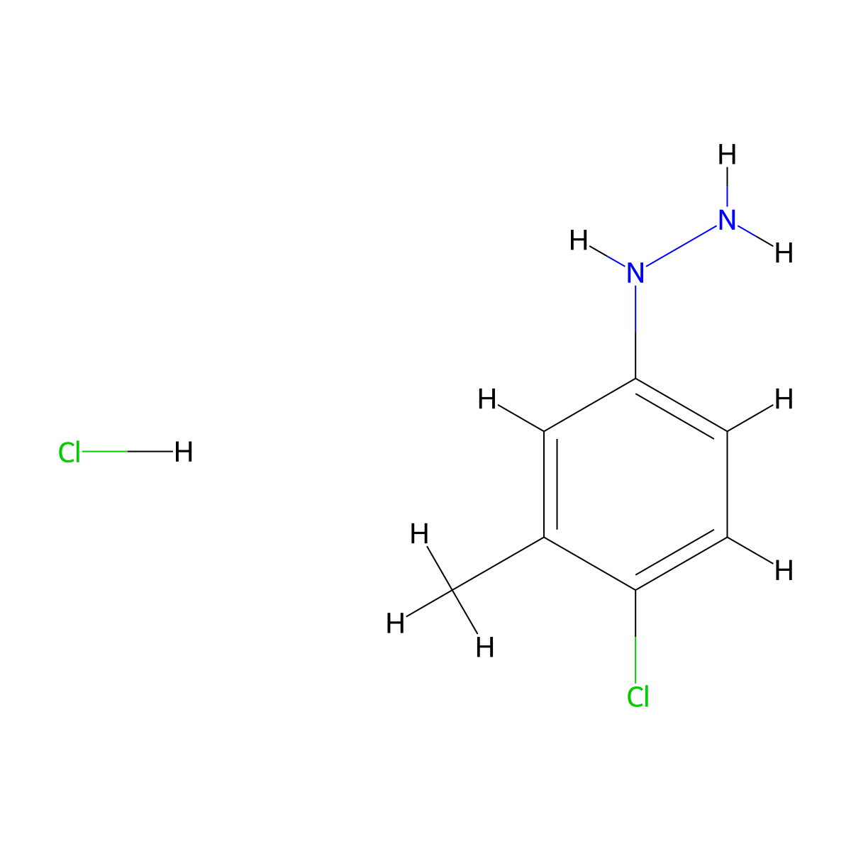 (4-Chloro-3-methylphenyl)hydrazine hydrochloride molecular structure, CAS 221687-08-7