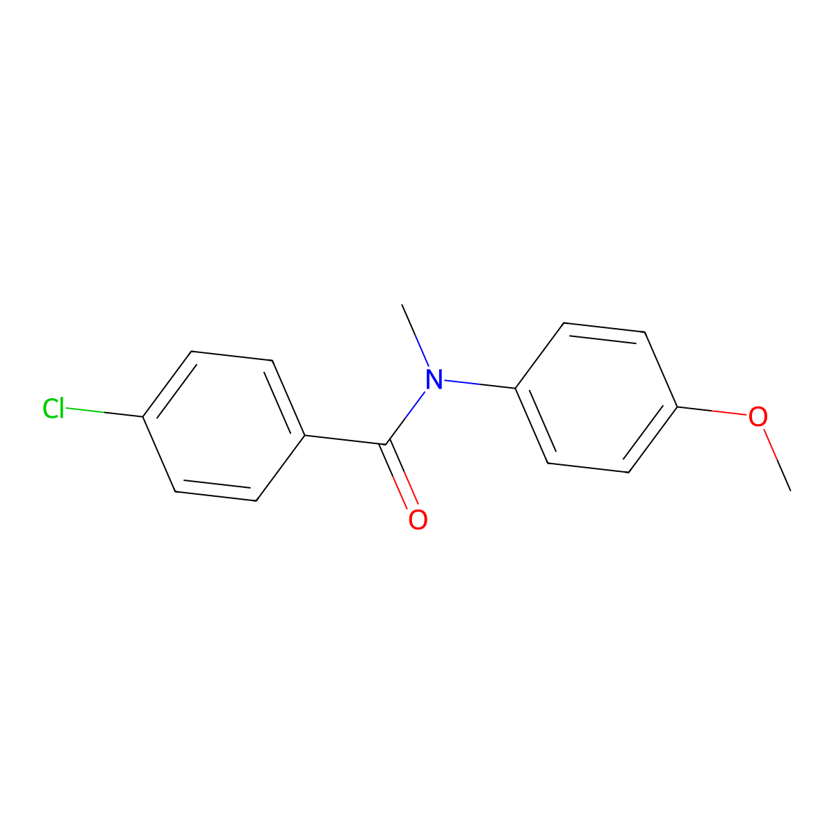 4-Chloro-N-(4-methoxyphenyl)-N-methylbenzamide molecular structure, CAS 2216940-83-7