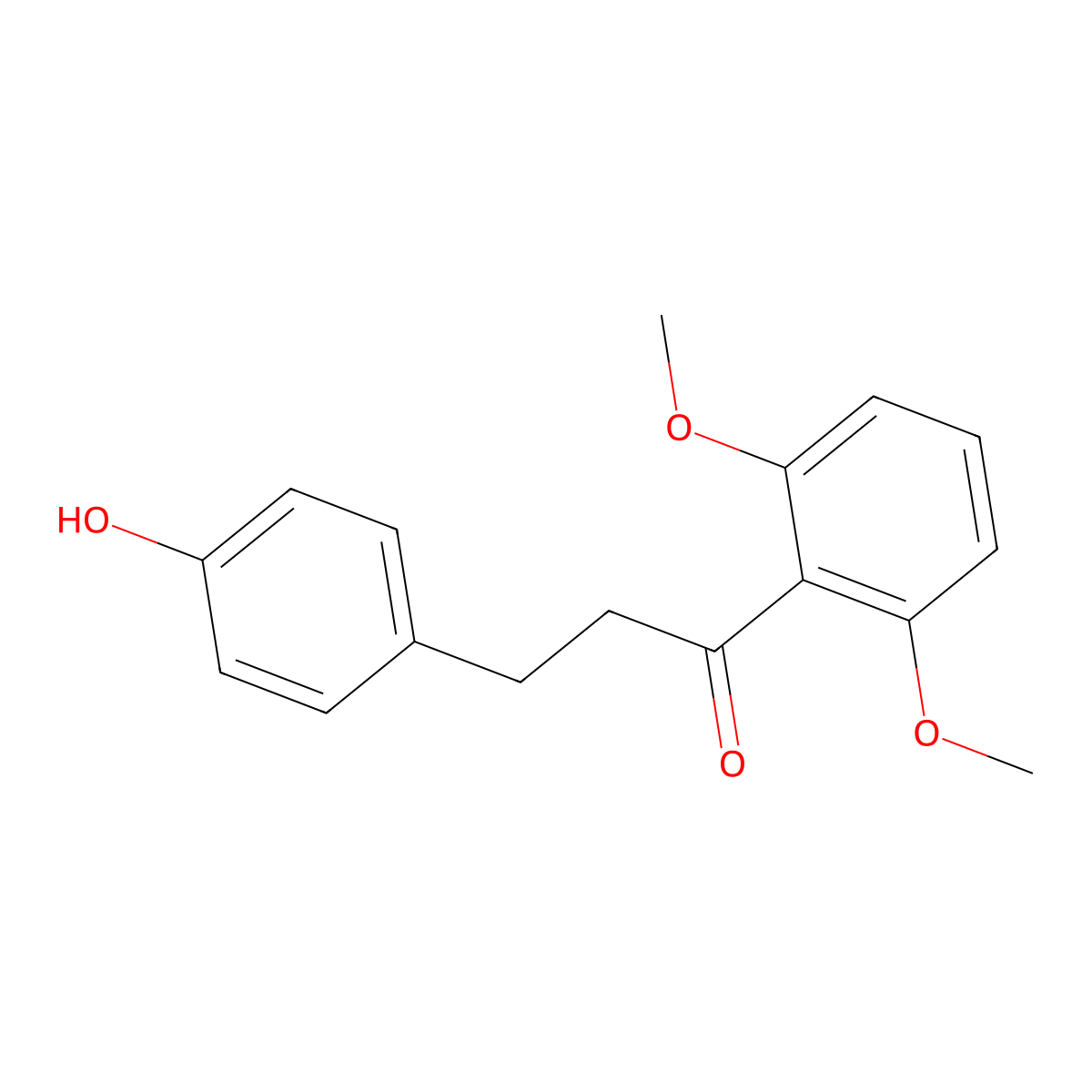 1-(2,6-Dimethoxyphenyl)-3-(4-hydroxyphenyl)propan-1-one molecular structure, CAS 221696-69-1