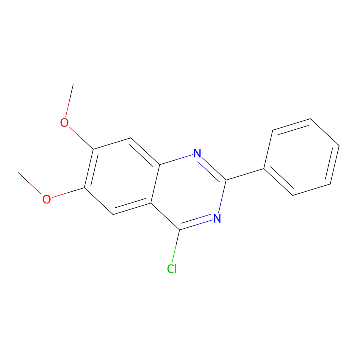 4-Chloro-6,7-dimethoxy-2-phenylquinazoline molecular structure, CAS 221697-86-5