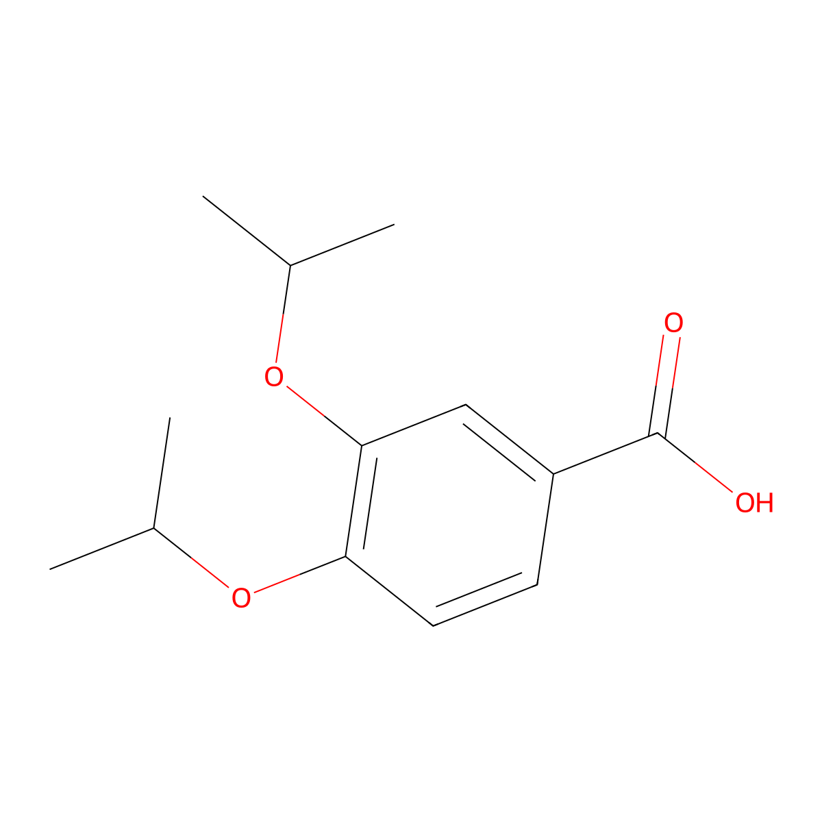 3,4-Diisopropoxybenzoic acid molecular structure, CAS 221699-45-2