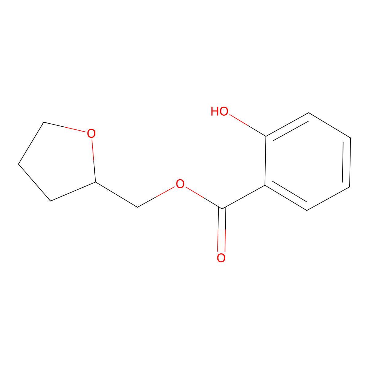 Tetrahydrofurfuryl salicylate molecular structure, CAS 2217-35-8