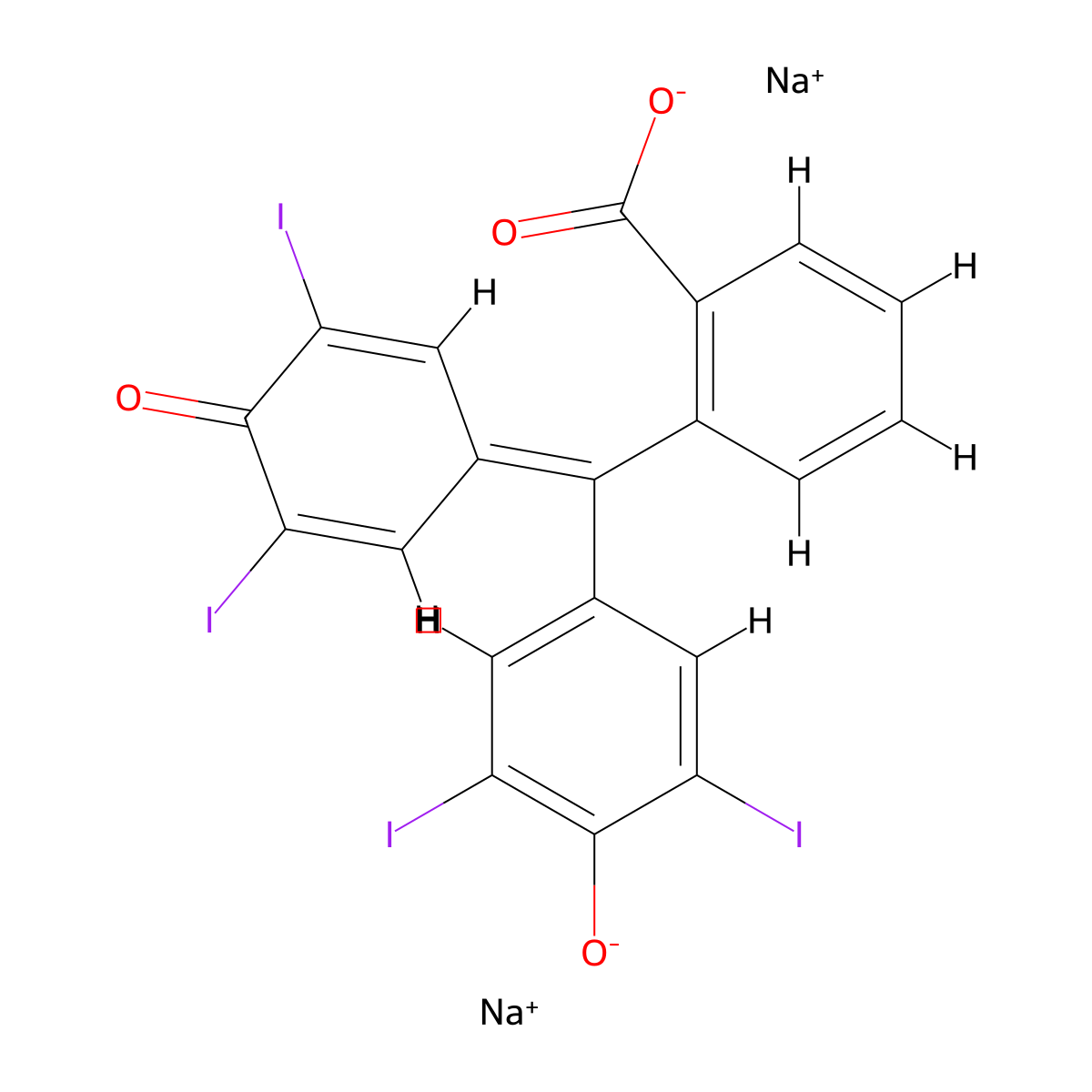 Iodophthalein Sodium molecular structure, CAS 2217-44-9