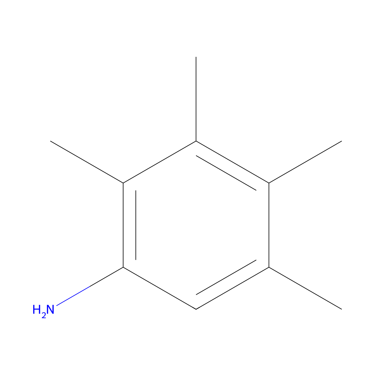 2,3,4,5-Tetramethylaniline molecular structure, CAS 2217-45-0