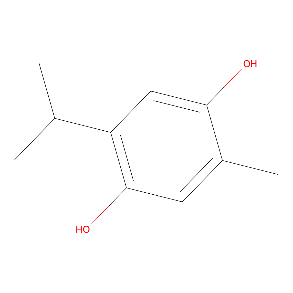 Thymohydroquinone molecular structure, CAS 2217-60-9