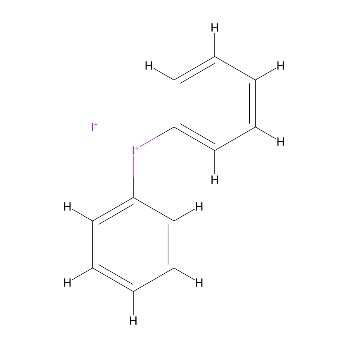 Diphenyliodonium iodide molecular structure, CAS 2217-79-0
