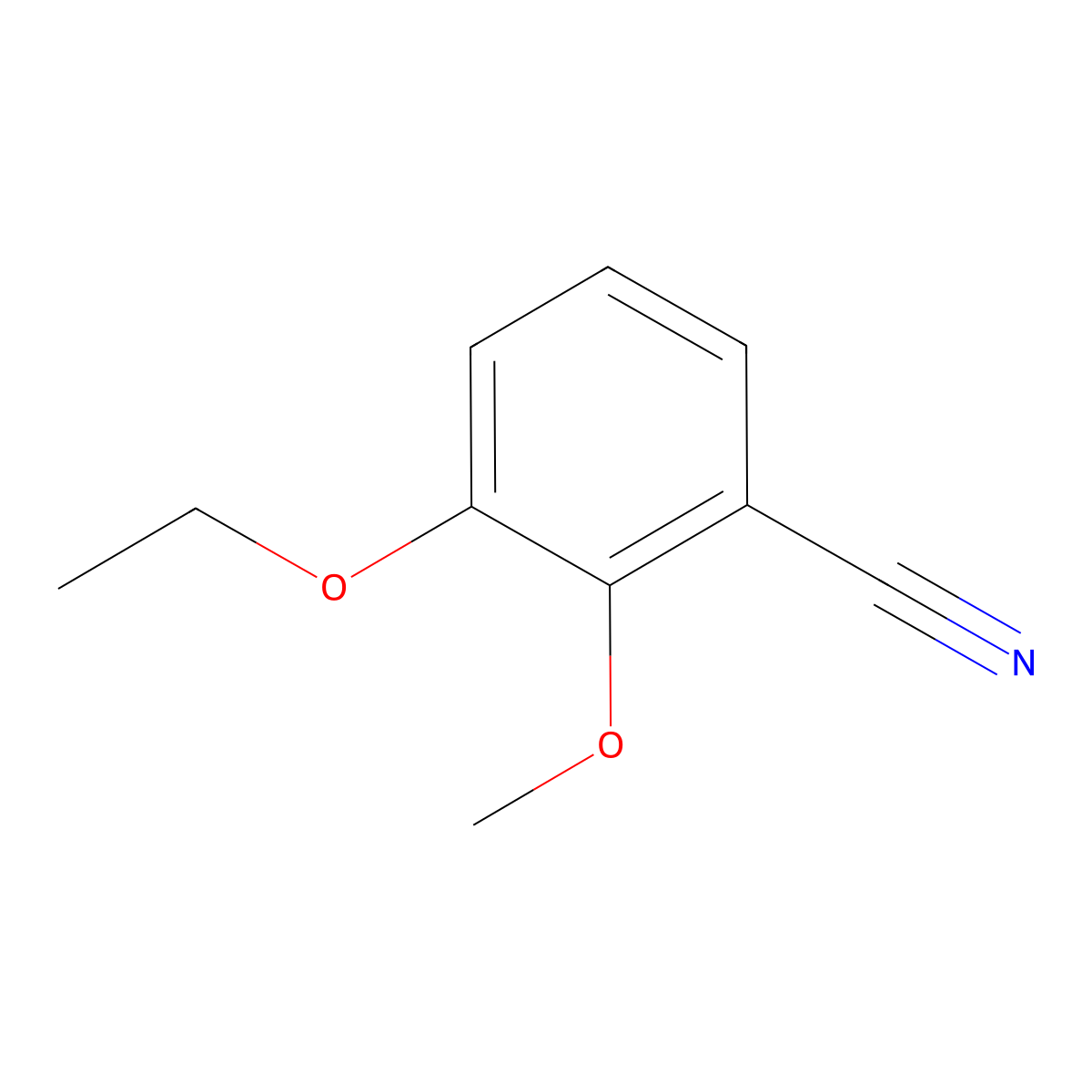 2-Methoxy-3-ethoxybenzonitrile molecular structure, CAS 2217026-21-4