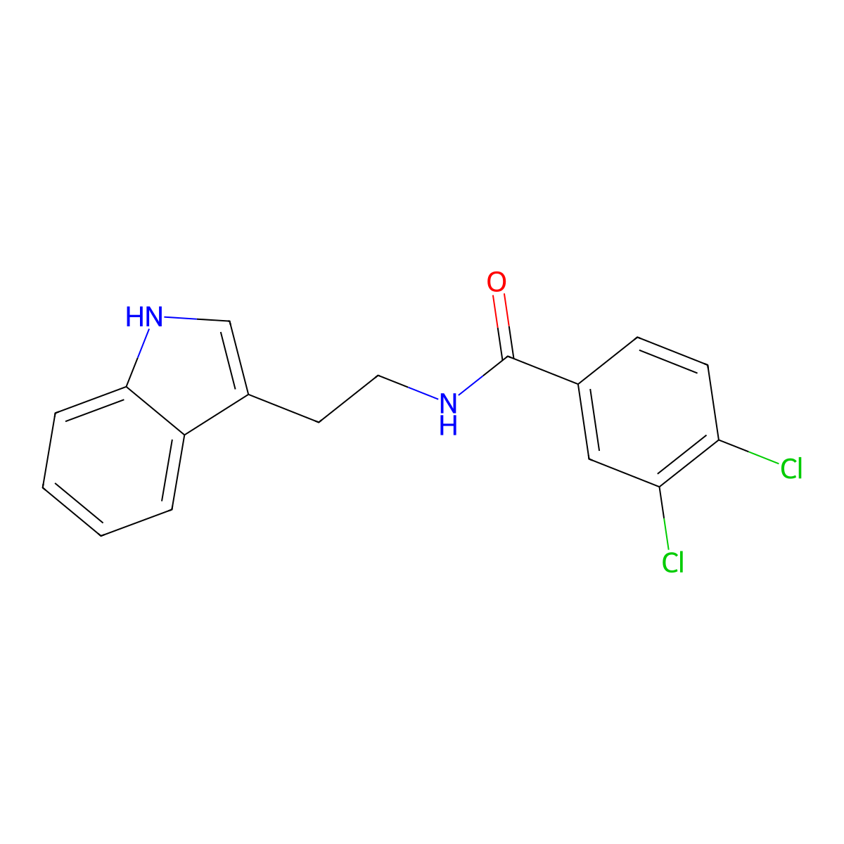3,4-dichloro-N-[2-(1H-indol-3-yl)ethyl]benzamide molecular structure, CAS 22174-00-1