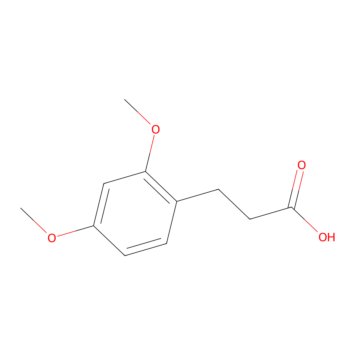 3-(2,4-dimethoxyphenyl)propanoic Acid molecular structure, CAS 22174-29-4
