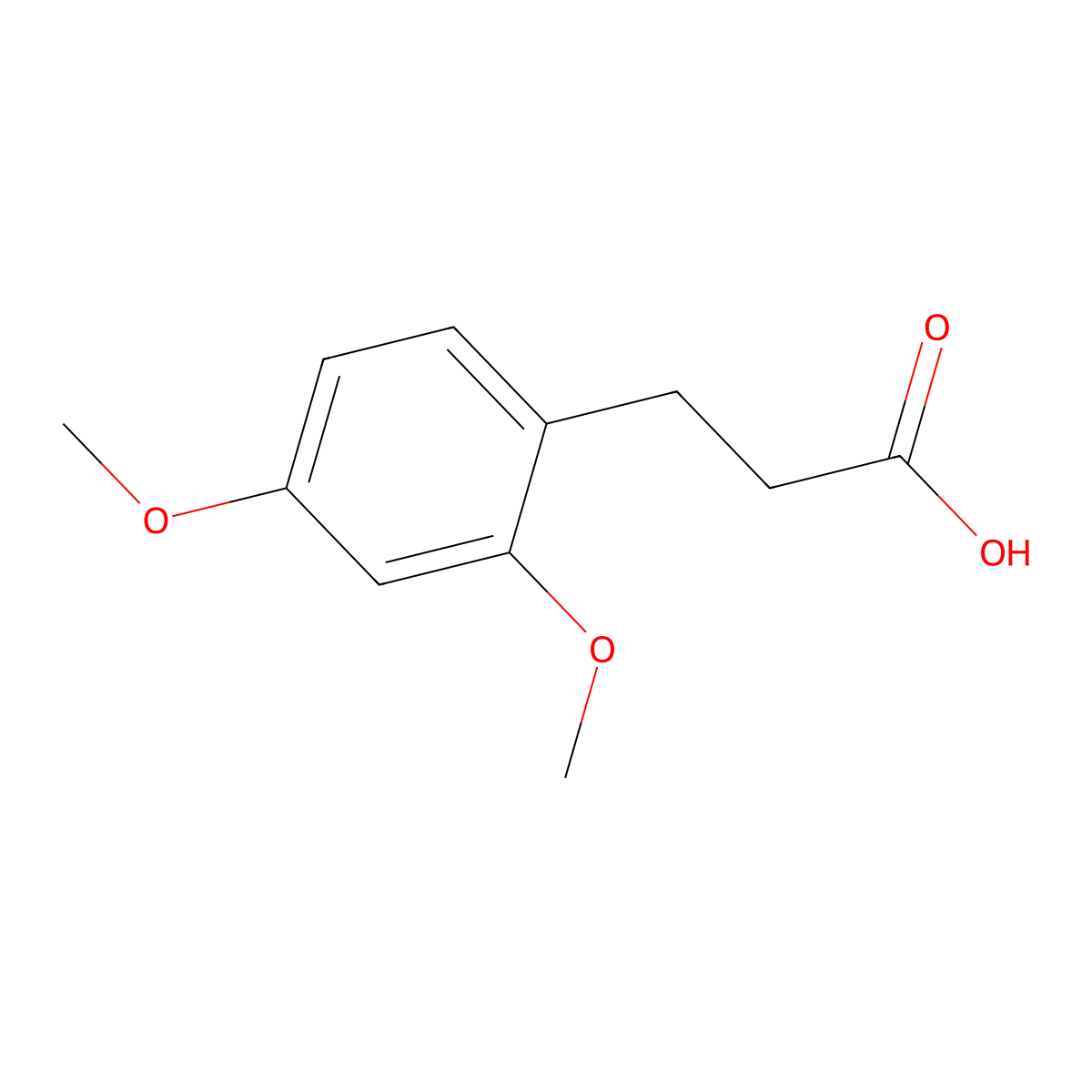 3-(2,4-dimethoxyphenyl)propanoic Acid molecular structure, CAS 22174-29-4