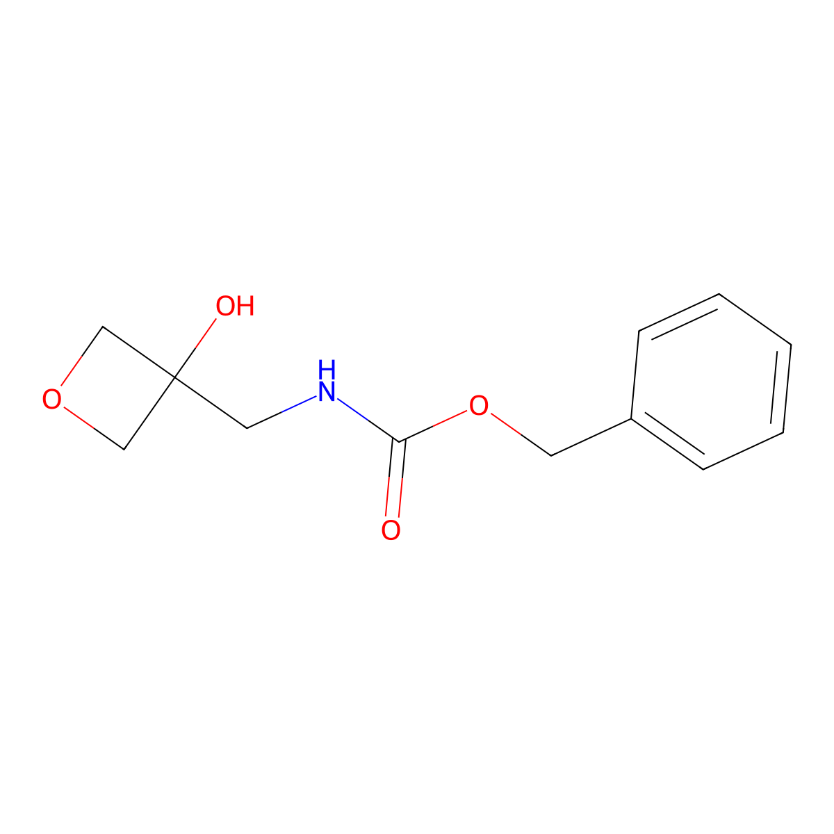 benzyl N-[(3-hydroxyoxetan-3-yl)methyl]carbamate molecular structure, CAS 2217459-18-0