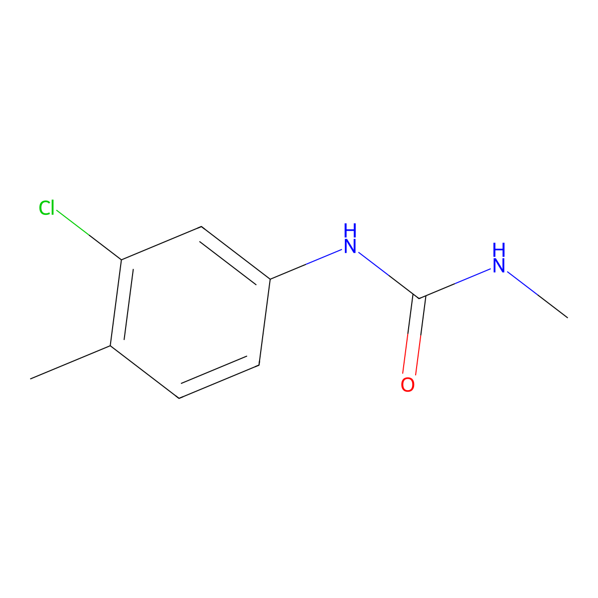 1-(3-Chloro-4-methylphenyl)-3-methylurea molecular structure, CAS 22175-22-0