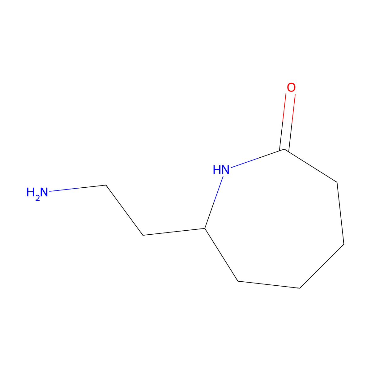 7-(2-Aminoethyl)azepan-2-one molecular structure, CAS 22175-86-6