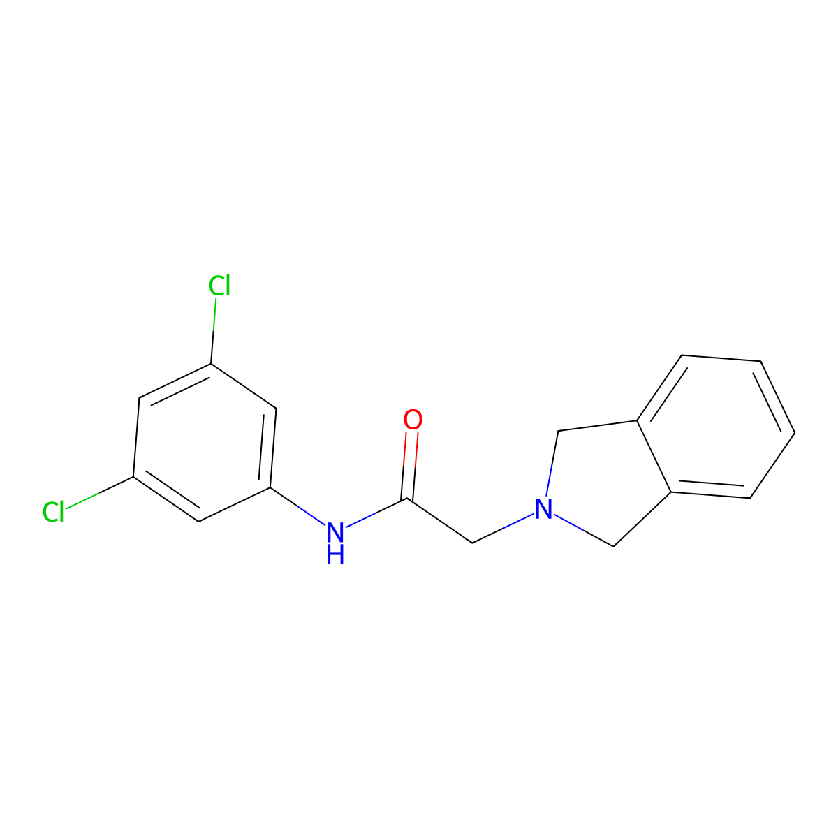 N-(3,5-dichlorophenyl)-2-(1,3-dihydroisoindol-2-yl)acetamide molecular structure, CAS 2217525-66-9