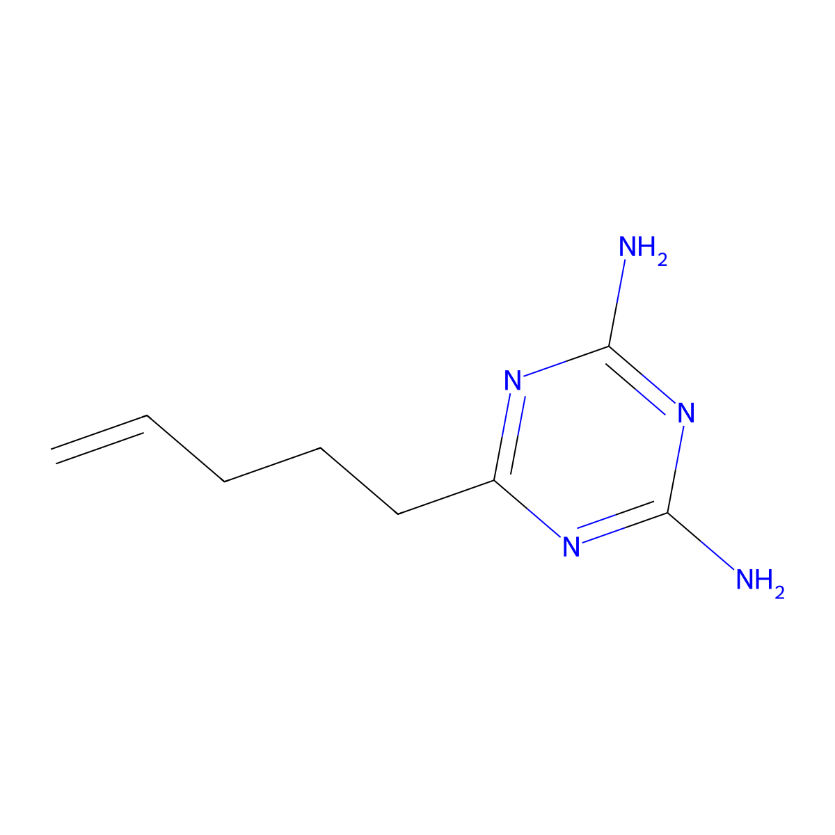6-(4-Pentenyl)-1,3,5-triazine-2,4-diamine molecular structure, CAS 22176-45-0