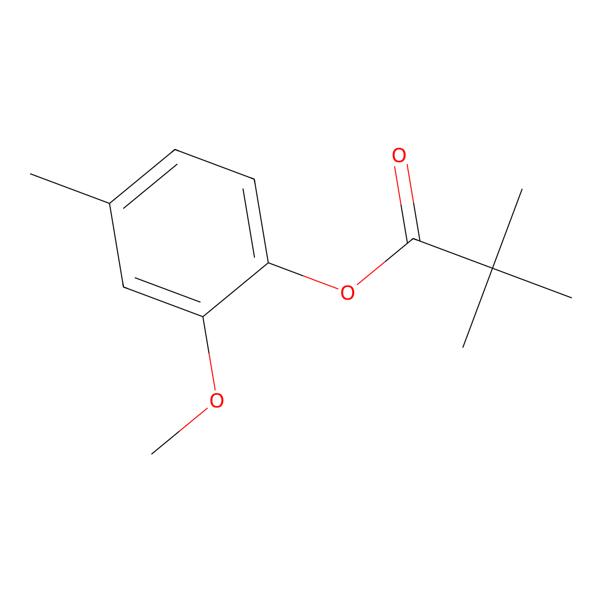 2-Methoxy-4-methylphenyl pivalate molecular structure, CAS 2217640-36-1