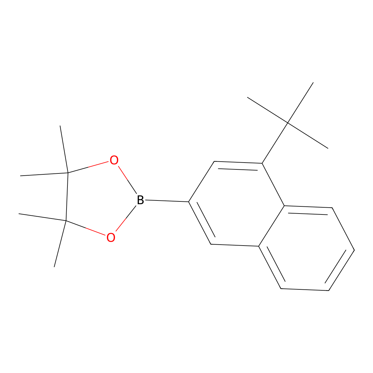 2-(4-(tert-Butyl)naphthalen-2-yl)-4,4,5,5-tetramethyl-1,3,2-dioxaborolane molecular structure, CAS 2217657-10-6