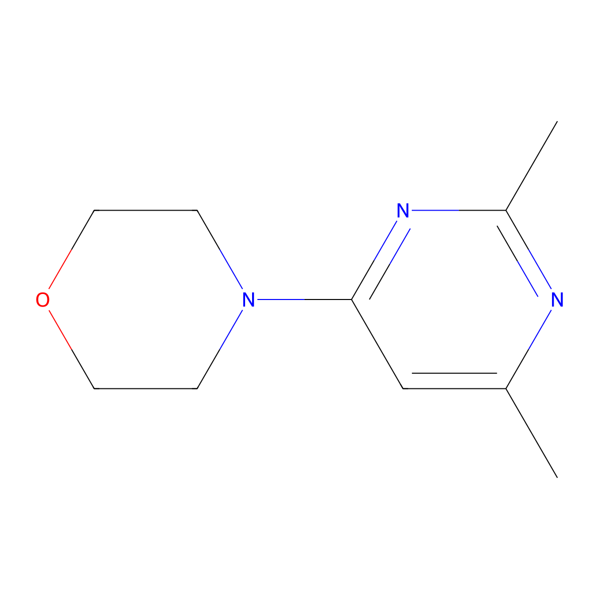 4-(2,6-Dimethylpyrimidin-4-yl)morpholine molecular structure, CAS 22177-61-3