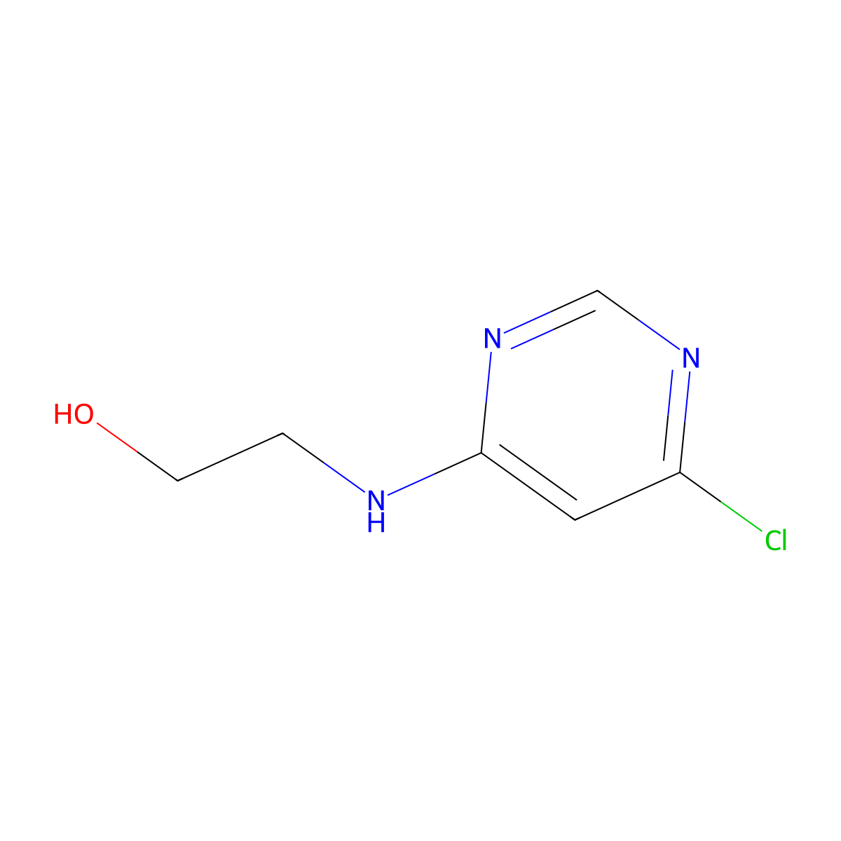 2-[(6-Chloro-4-pyrimidinyl)amino]ethanol molecular structure, CAS 22177-94-2