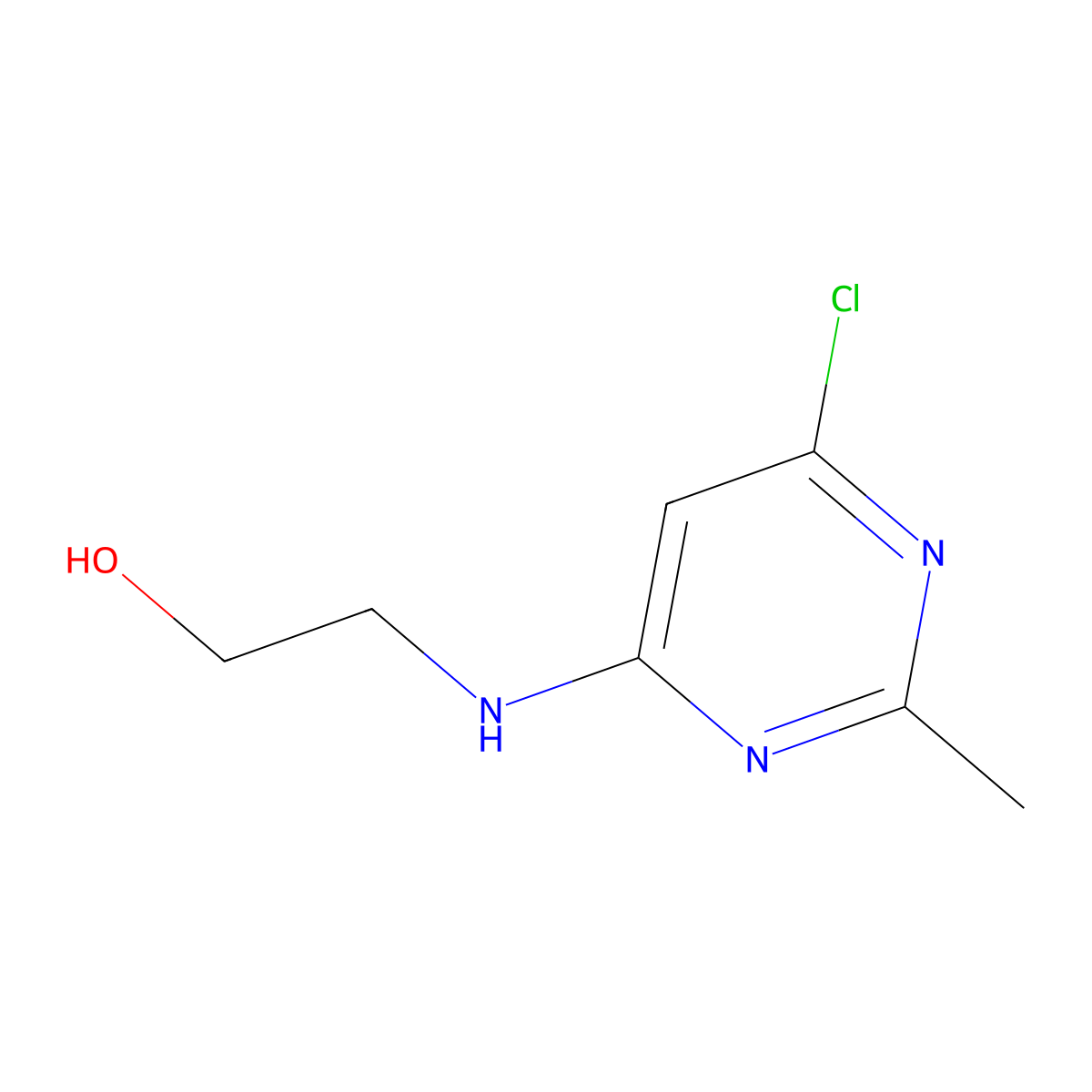 2-((6-Chloro-2-methyl-4-pyrimidinyl)amino)-1-ethanol molecular structure, CAS 22177-97-5
