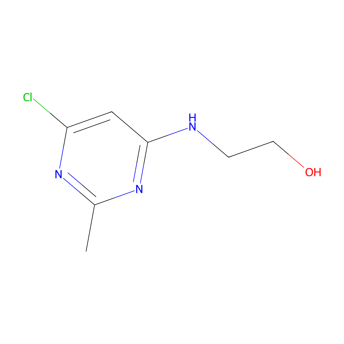 2-((6-Chloro-2-methyl-4-pyrimidinyl)amino)-1-ethanol molecular structure, CAS 22177-97-5