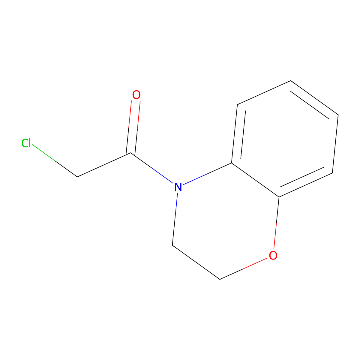 4-(Chloroacetyl)-3,4-dihydro-2H-1,4-benzoxazine molecular structure, CAS 22178-82-1