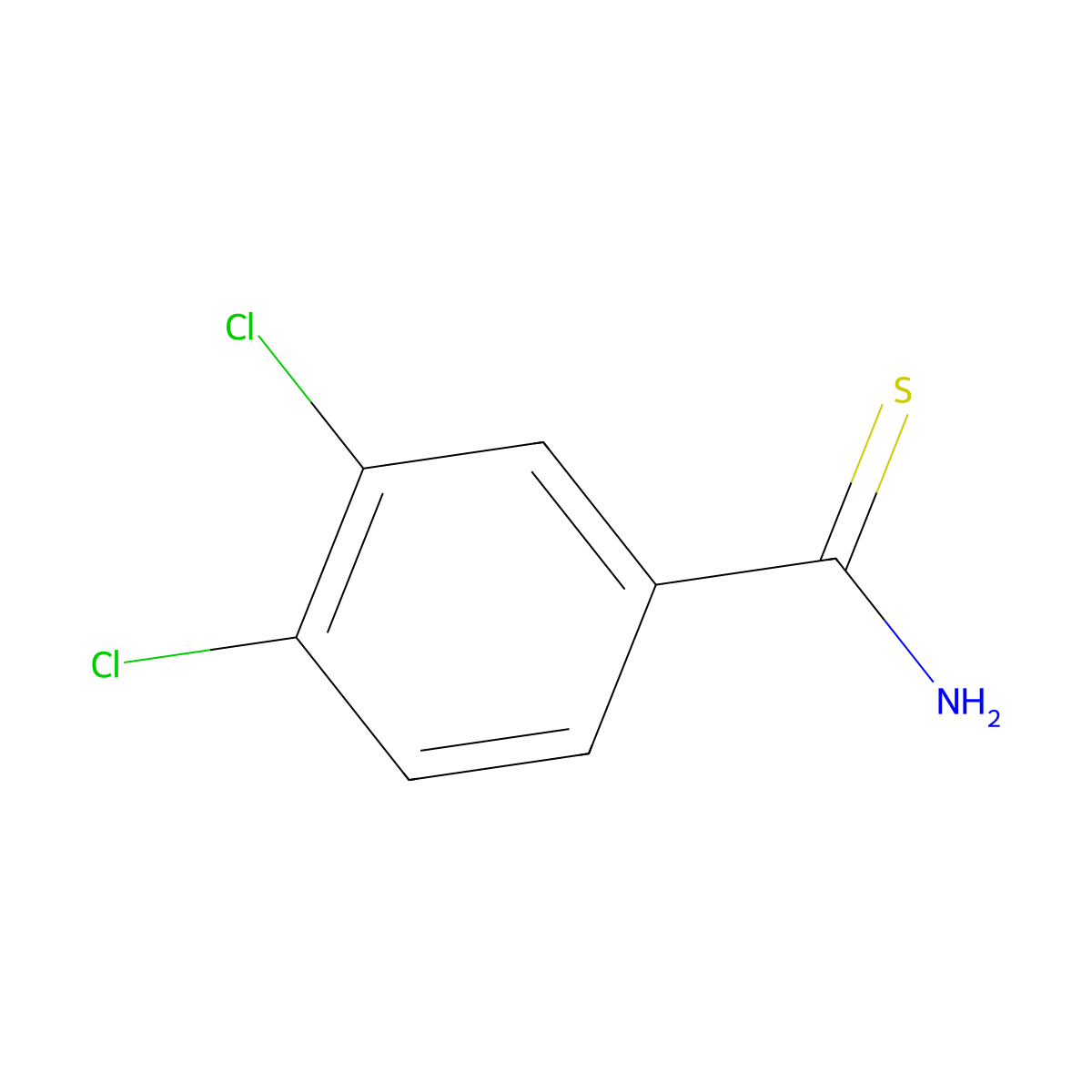 3,4-Dichlorothiobenzamide molecular structure, CAS 22179-73-3